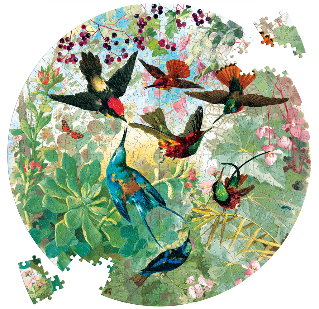 Puzzle redondo 500 piezas colibrí