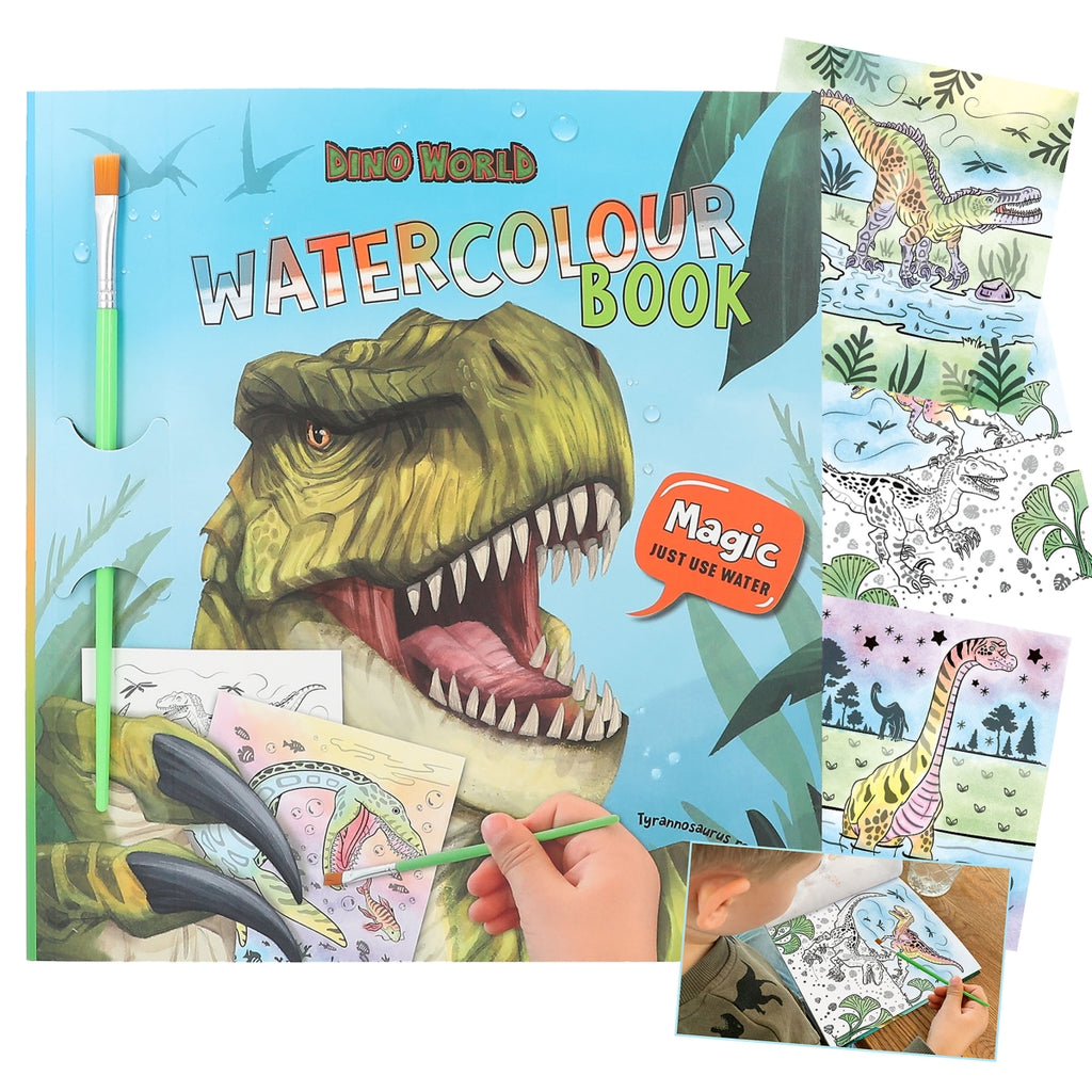 Libro de acuarelas Dino World