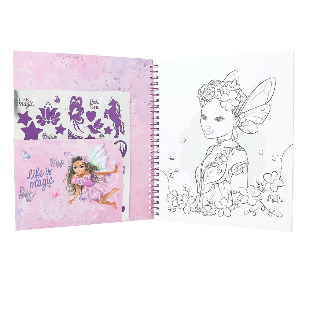 Libro para colorear con lentejuelas - Fairy Love