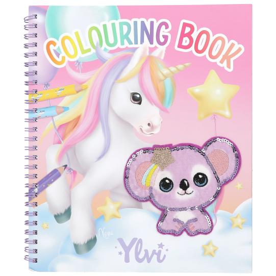 Libro de colorear con unicornio y lentejuelas