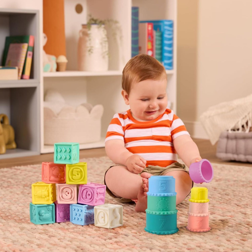 Set De Vasos Y Cubos Apilables - Stackin Squishies