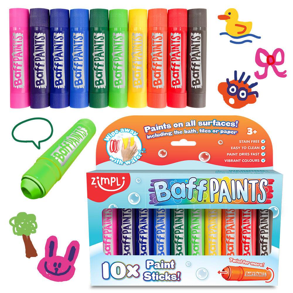 Pinturas para la Tina - 10 Colores Lavables