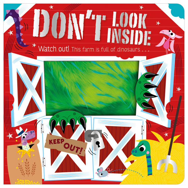 Libro Don’t Look Inside (this farm is full of dinosaurs)