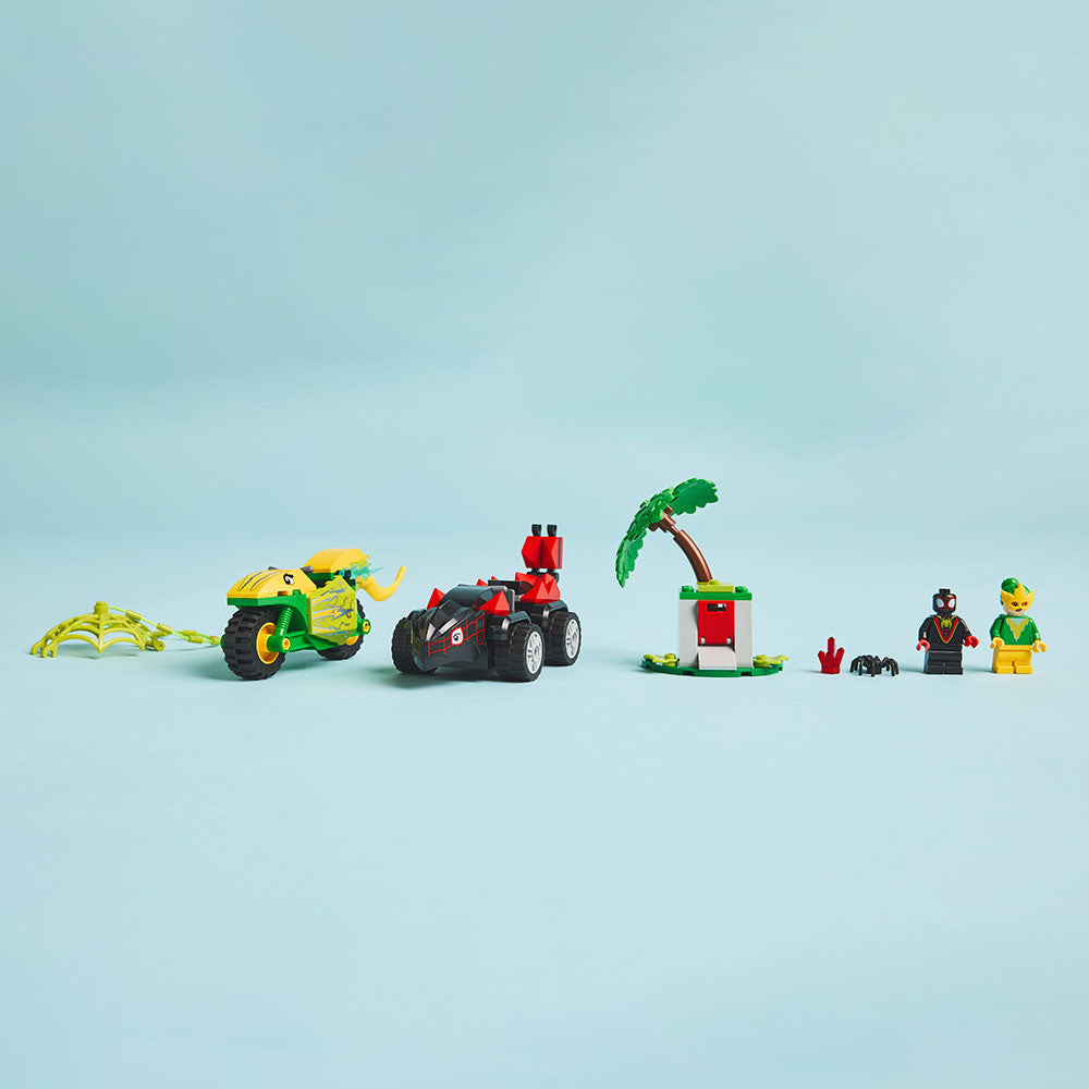 Spin y Electro: Duelo de Vehículos Dinosaurio