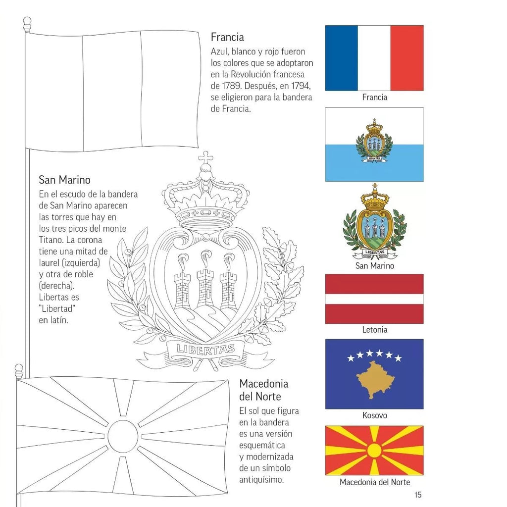 Banderas del mundo para colorear