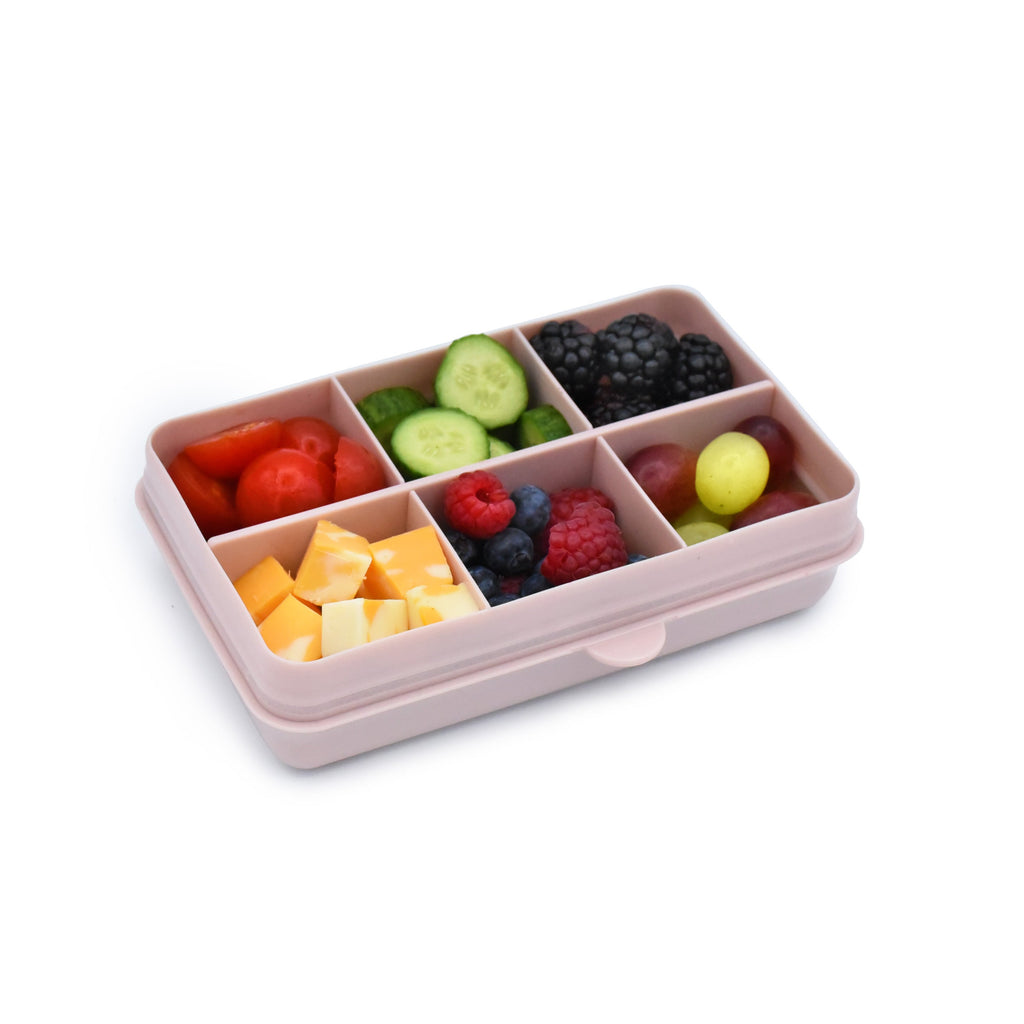 Caja contenedora mini para snacks rosada