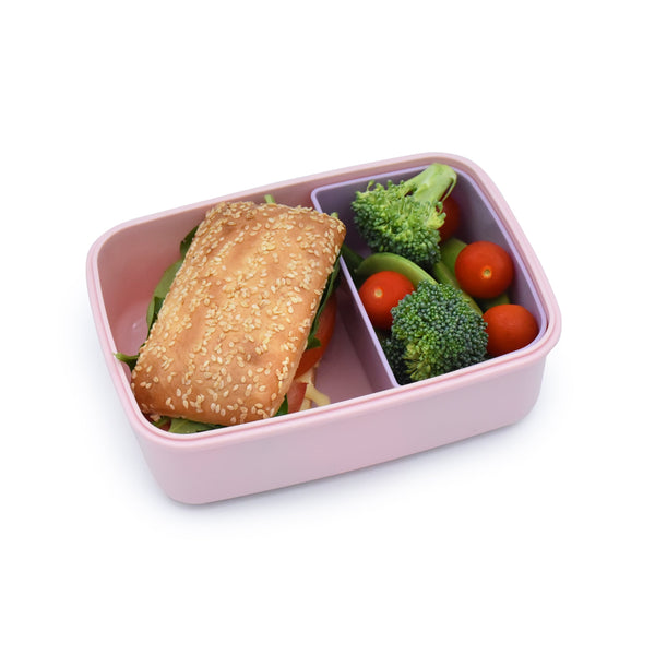 Lonchera Bento Box con compartimientos 880 ml rosada