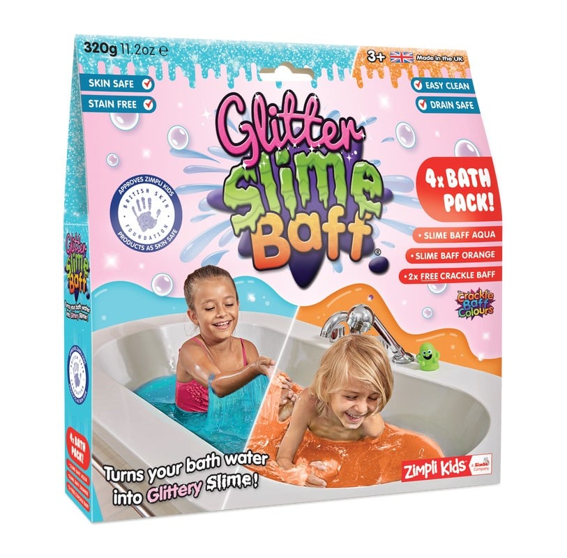 Slime Baff Pack Glitter Turquesa Naranjo