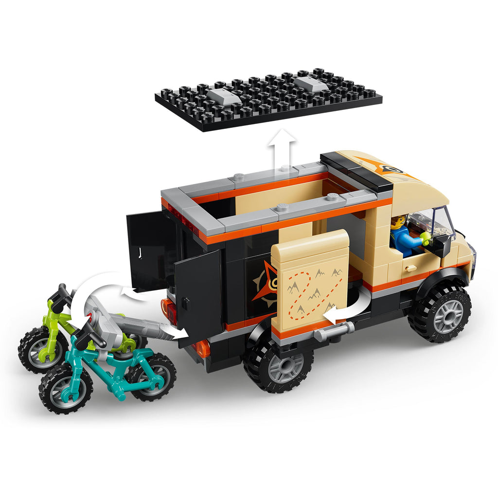 Camioneta de Aventura con Bicis de Montaña