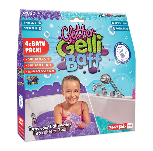 Gelli Baff Pack de Baño Glitter Morado Turquesa