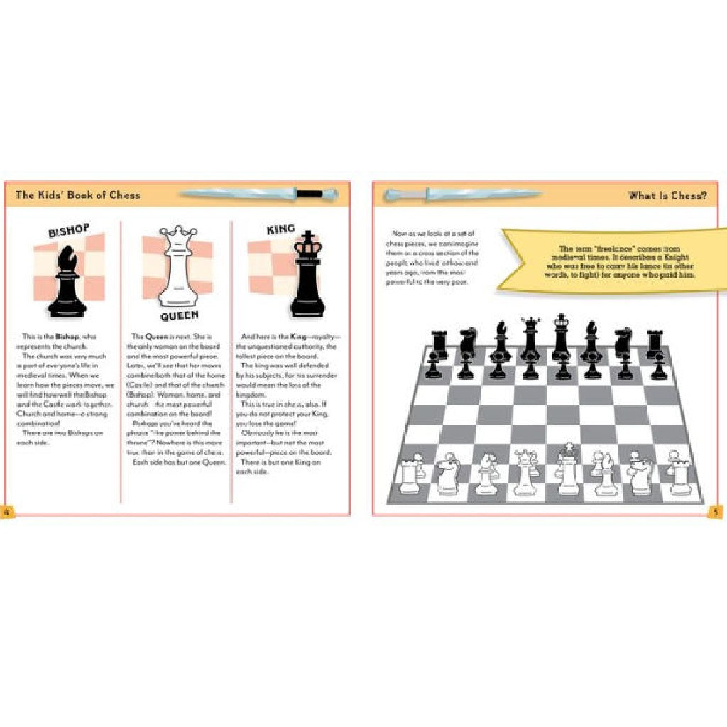 Kit libro y juego: The Kids’ Book of Chess and Starter Kit