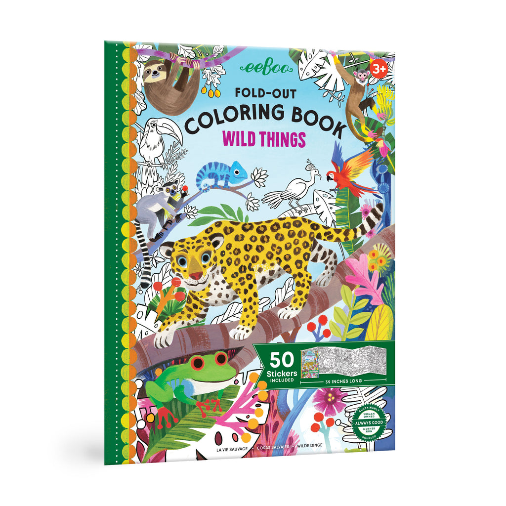 Libro desplegable para colorear Vida salvaje