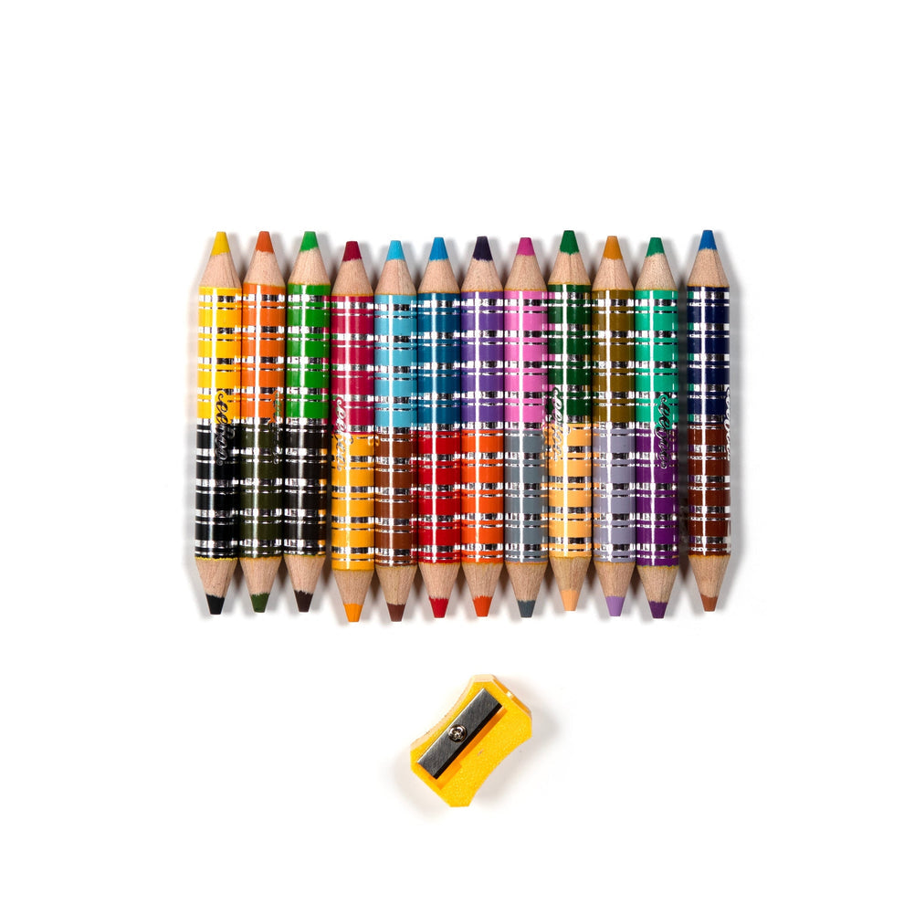 12 lápices doble colores - Amigos del bosque