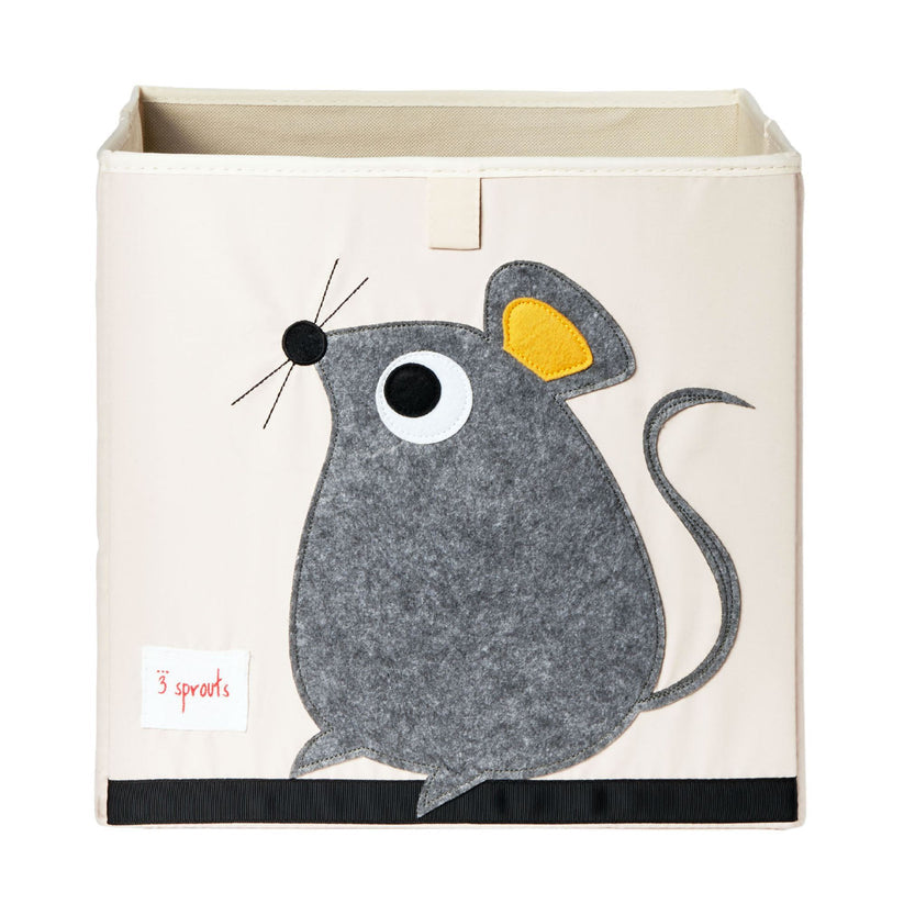 Caja para juguetes: ratón gris