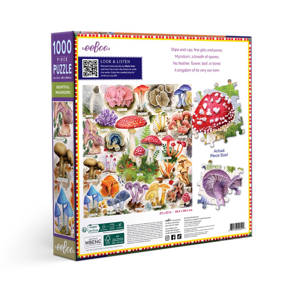Puzzle 1000 piezas: Bountiful Mushrooms