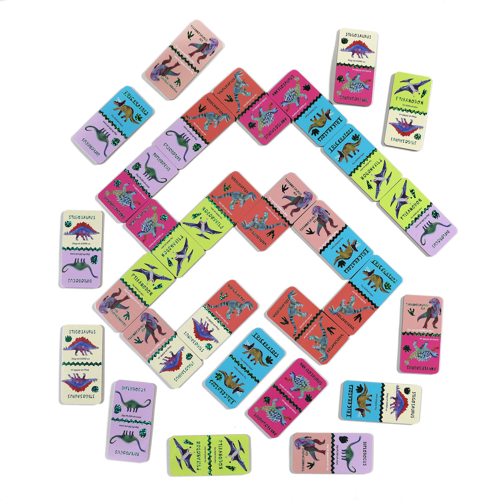 Dominó Brillante Gigante de Dinosaurios