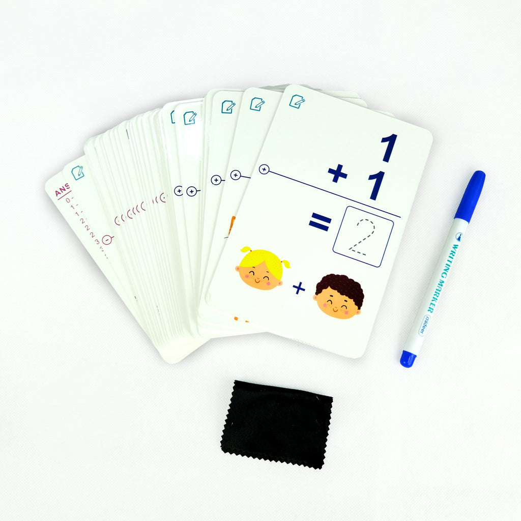 Tarjetas escribir y borrar - Sumas