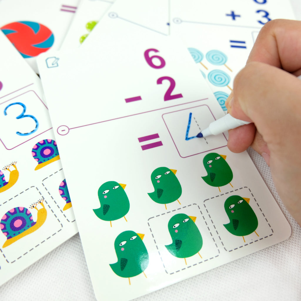 Tarjetas escribir y borrar - Sumas