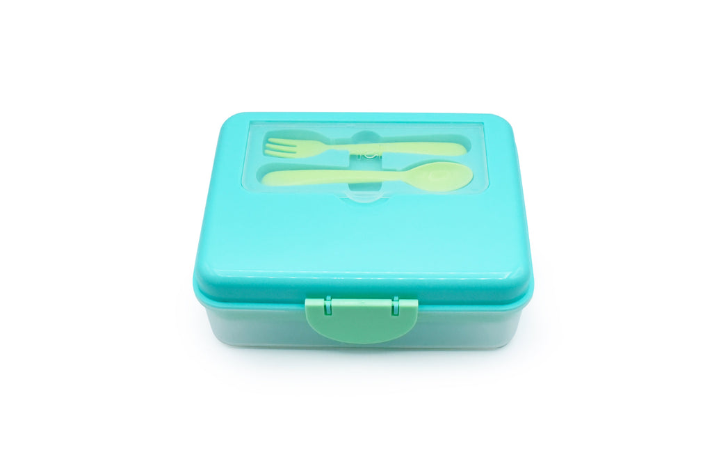 Lonchera Bento Box con cubiertos azul