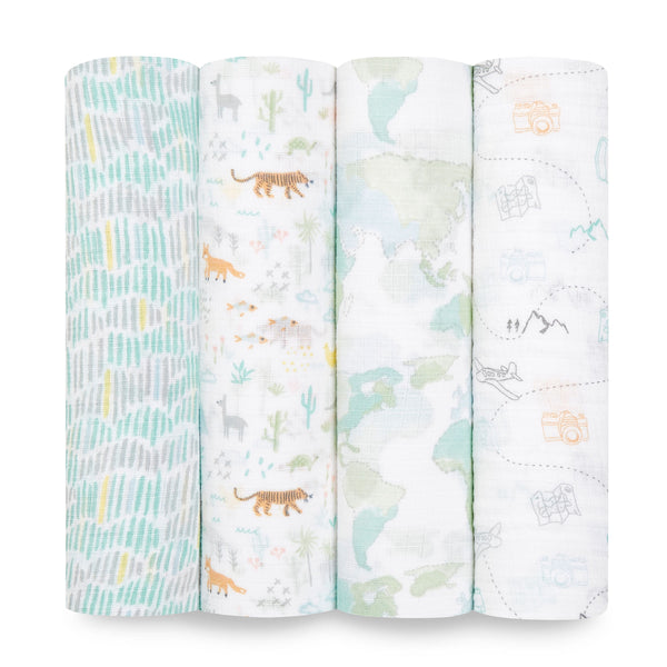 Swaddle Muselina 4 pack - Voyager