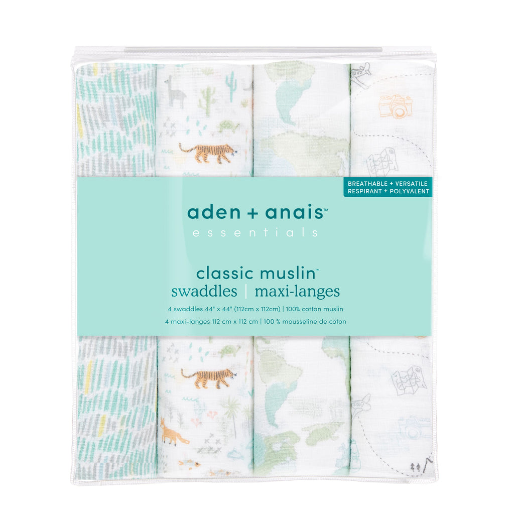 Swaddle Muselina 4 pack Essentials - Voyager