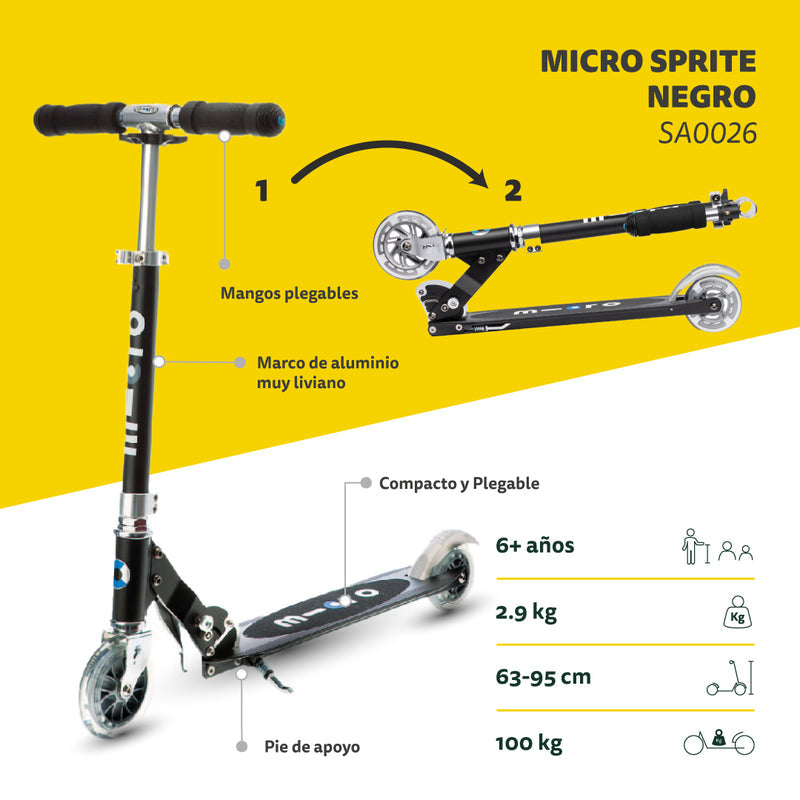 Scooter Micro Sprite Negro