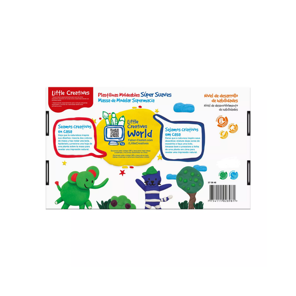 Plastilinas moldeables súper suaves estuche x12
