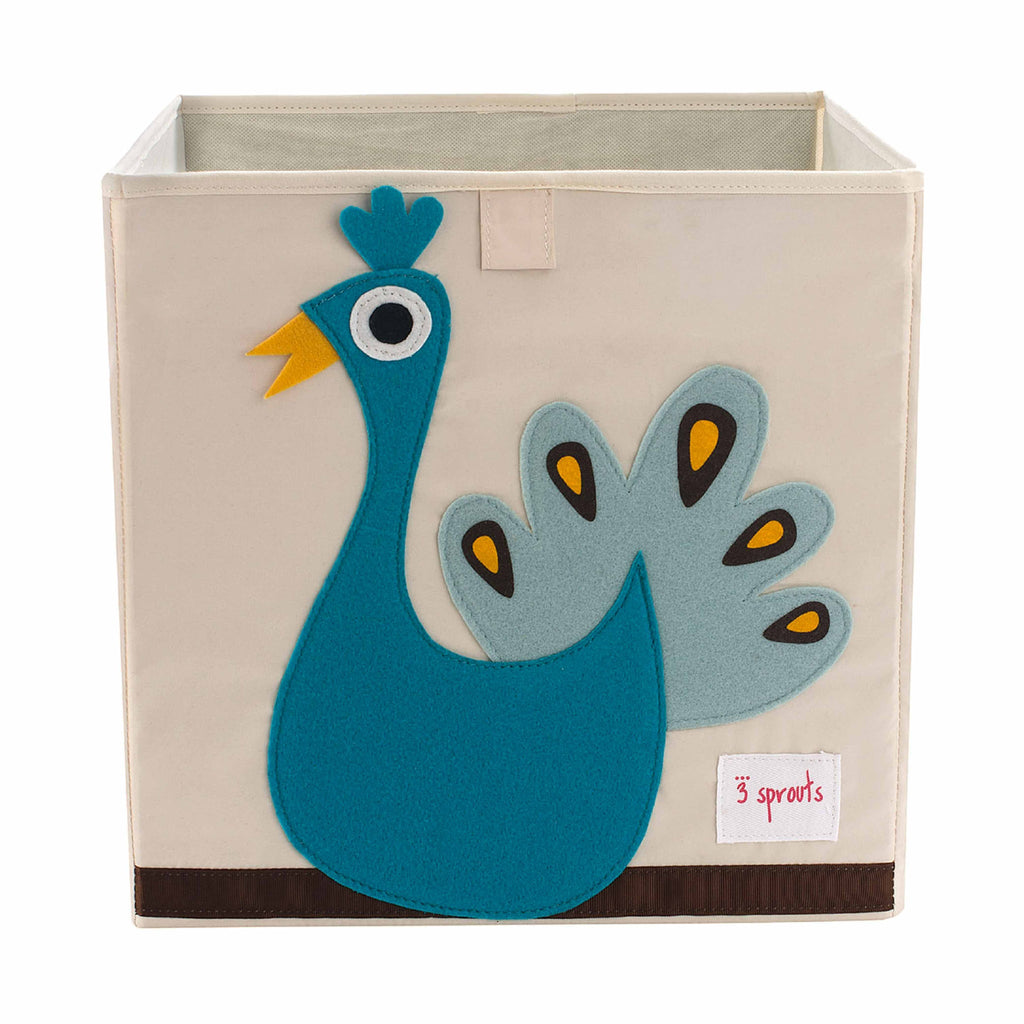 Caja para juguetes: pavo real