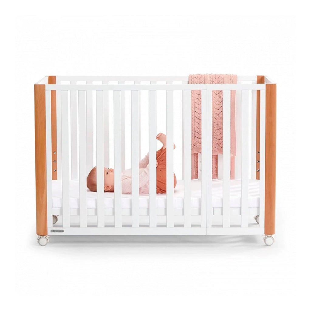 Cuna KOYA 4 en 1 cot madera + colchón blanco