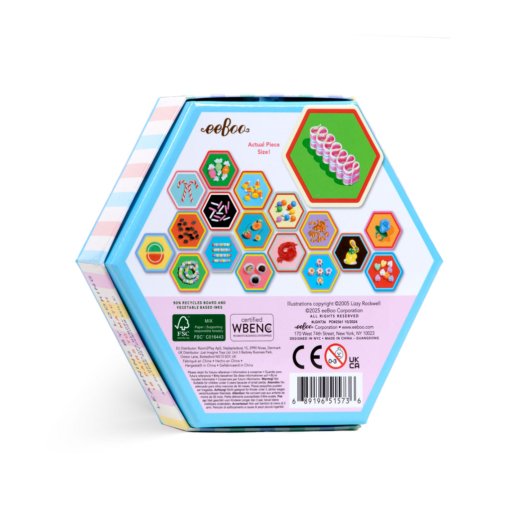Juego pequeño memorice hexagonal dulces
