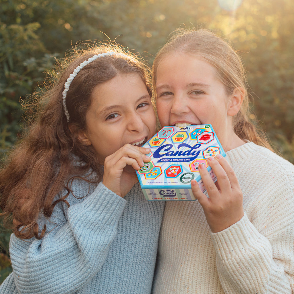 Juego pequeño memorice hexagonal dulces