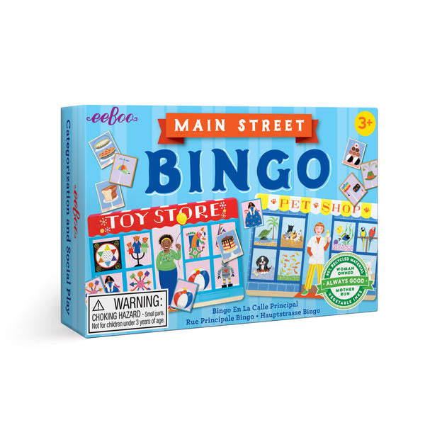 Juego pequeño bingo: vitrina de tiendas