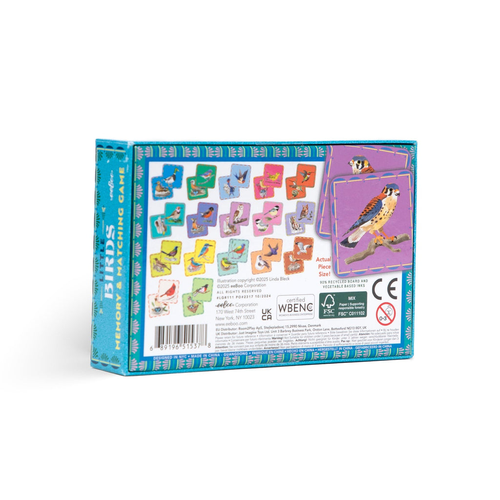 Juego pequeño memorice pájaros