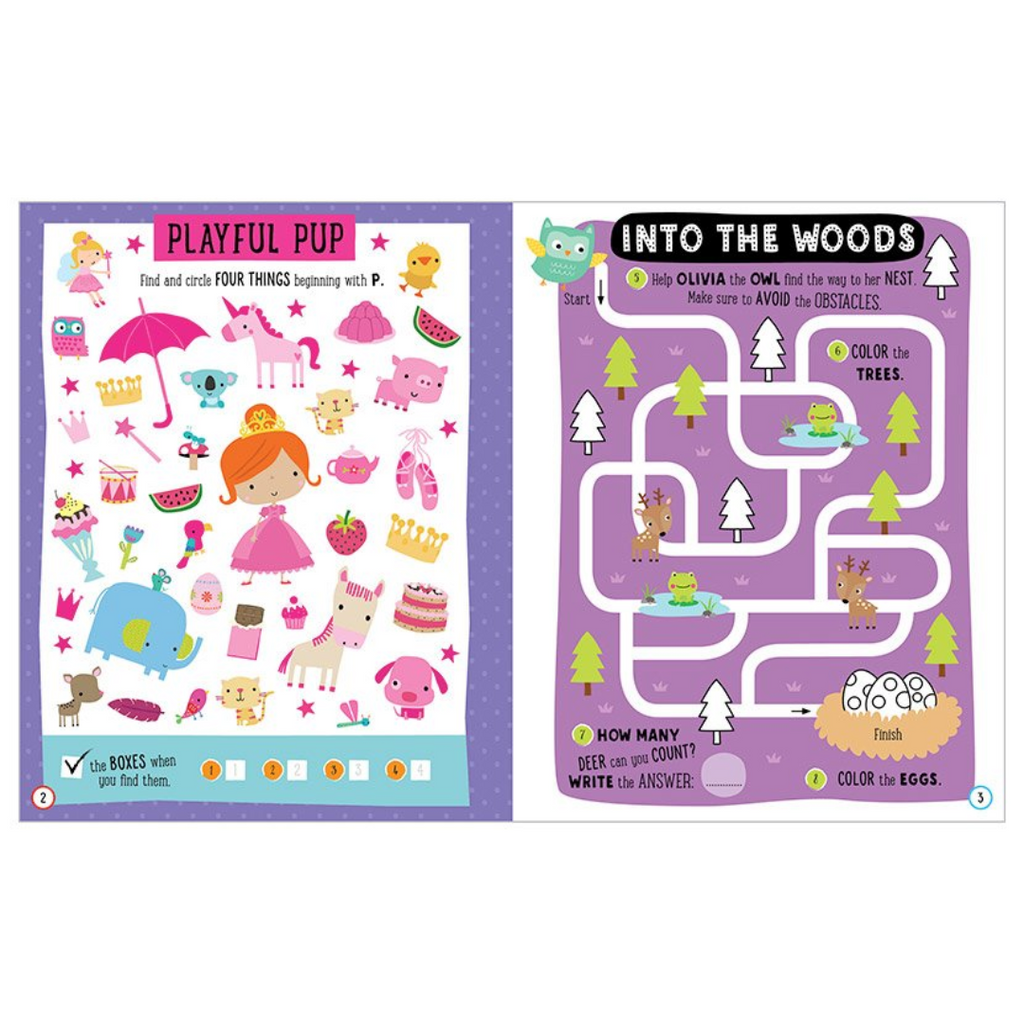 Mini libro de actividades con stickers: Mini Mega – Pink