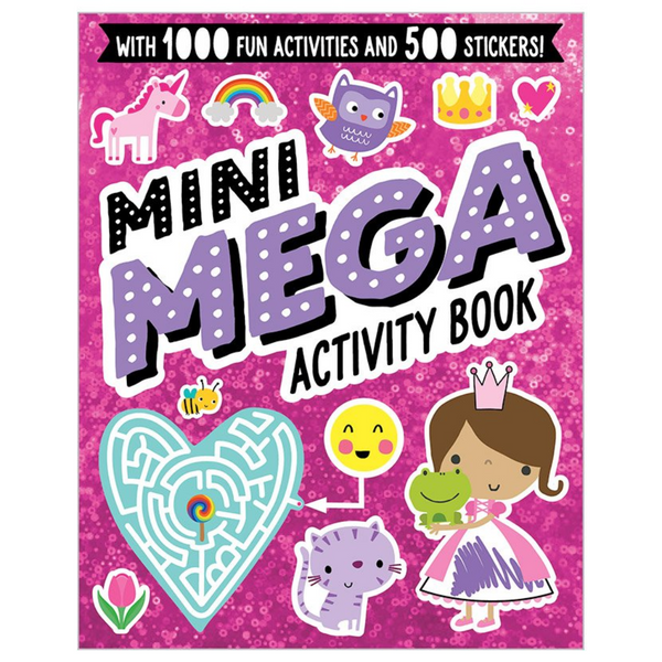 Mini libro de actividades con stickers: Mini Mega – Pink