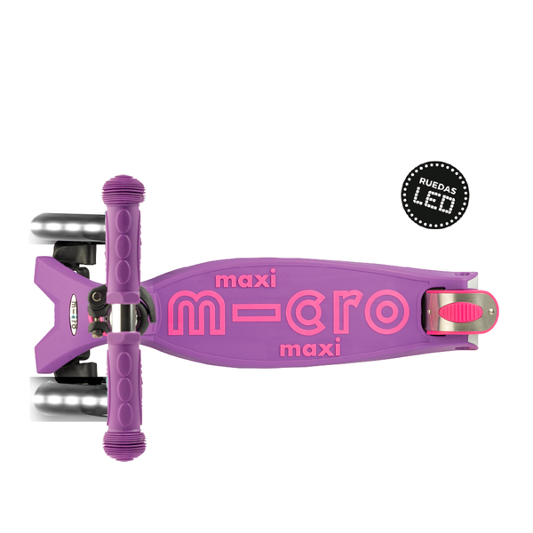 Scooter Micro Maxi Deluxe LED Morado