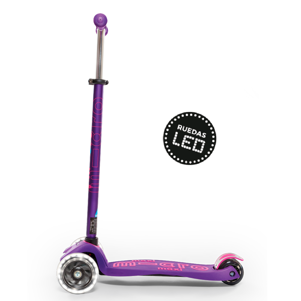 Scooter Micro Maxi Deluxe LED Morado