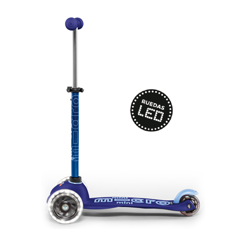 Scooter Micro Mini Deluxe LED Azul