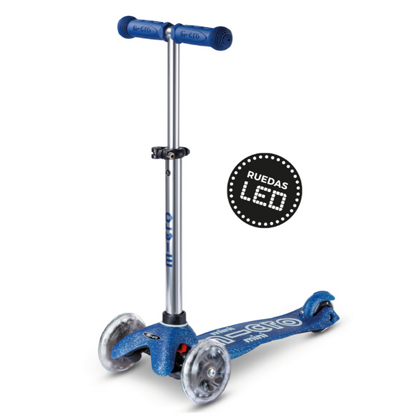 Micro Scooter Mini Deluxe LED Glitter Azul