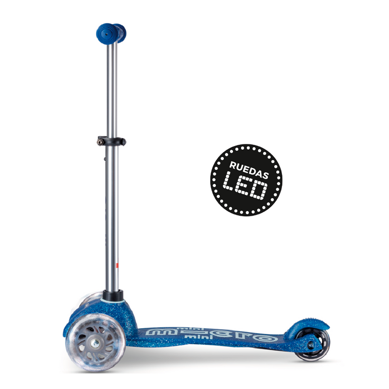 Micro Scooter Mini Deluxe LED Glitter Azul