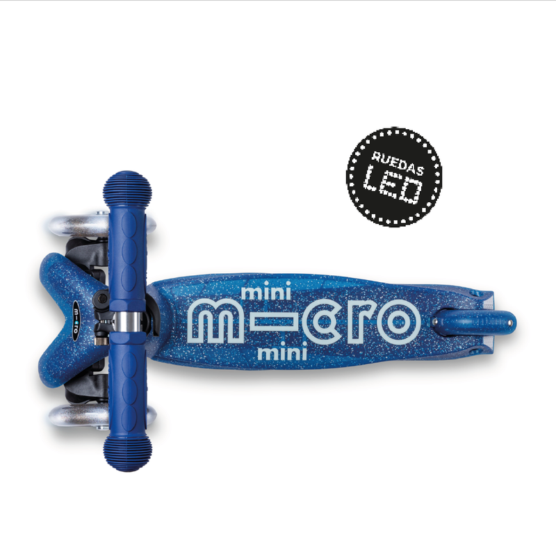 Micro Scooter Mini Deluxe LED Glitter Azul