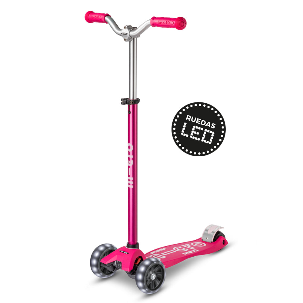 Scooter Micro Maxi LED PRO Rosado