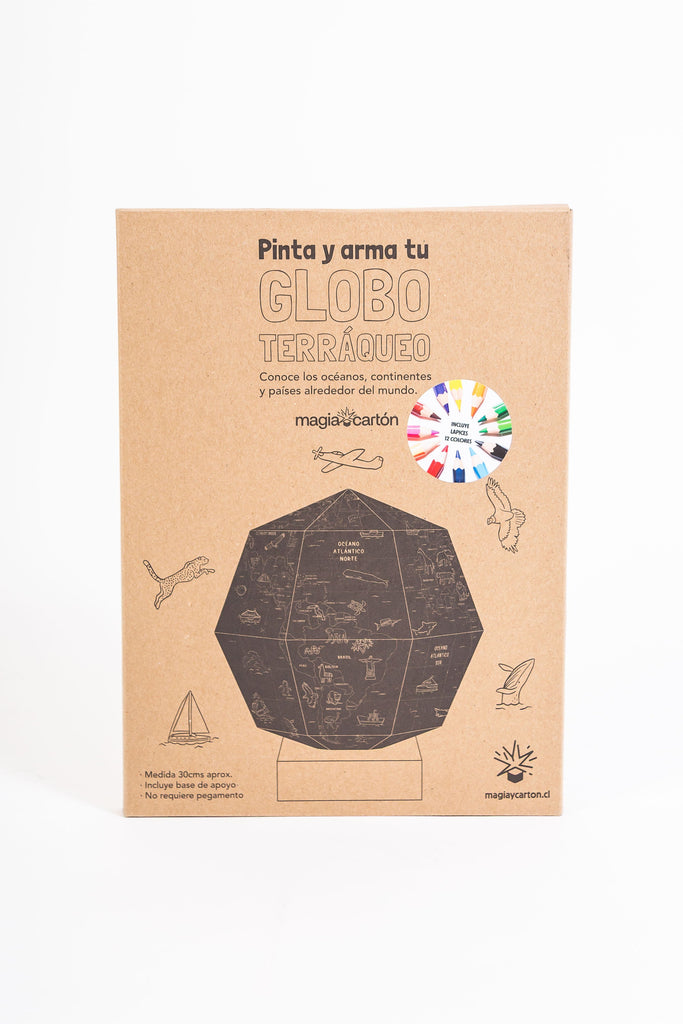 Globo Terráqueo + lápices 12 colores