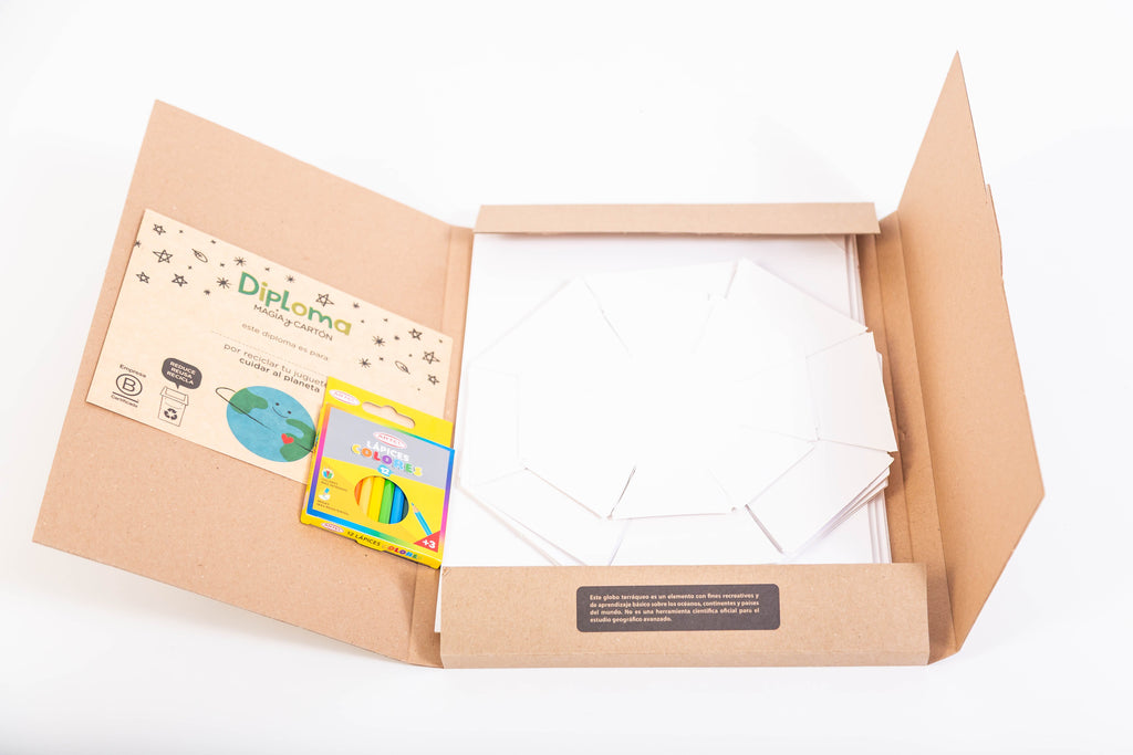 Globo Terráqueo + lápices 12 colores