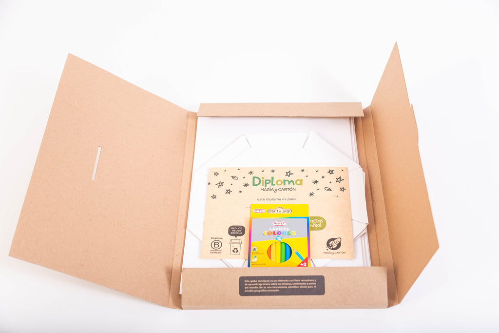 Globo Terráqueo + lápices 12 colores