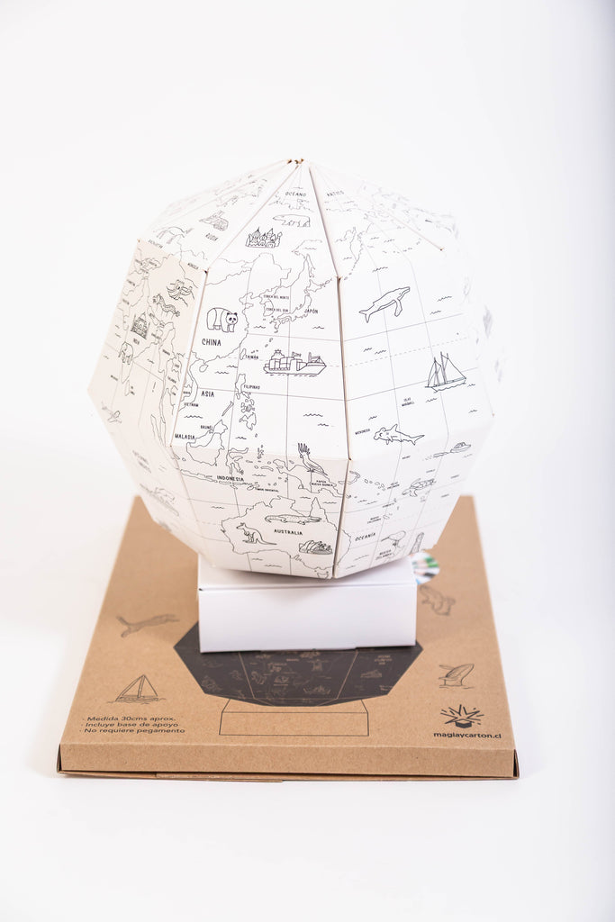 Globo Terráqueo + lápices 12 colores