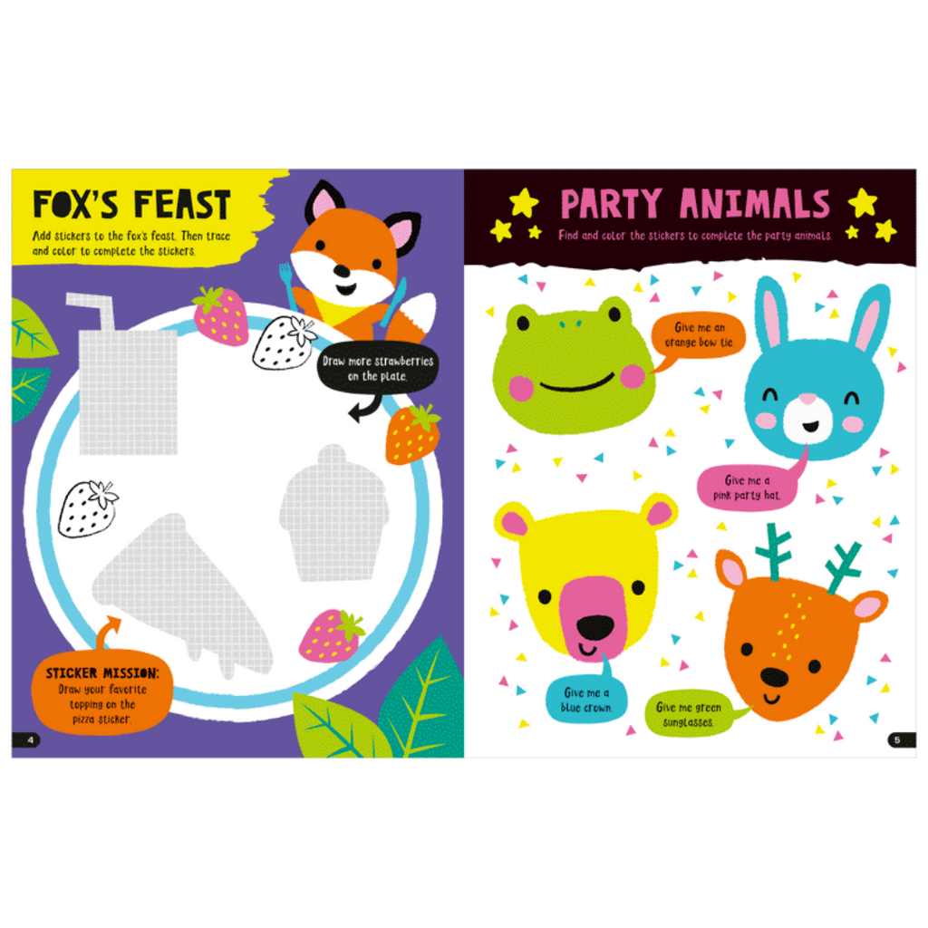 Libro de actividades para crear stickers: Amazing Animals