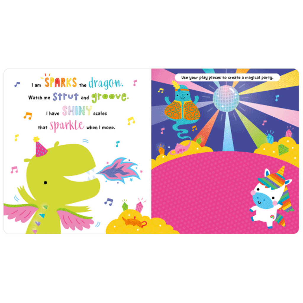 Libro de actividades con stickers inflados: Magical Friends