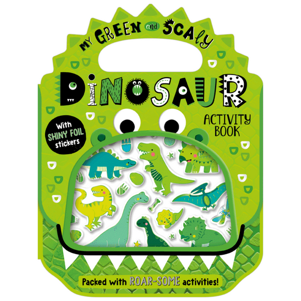 Libro de actividades con stickers My Green and Scaly Dinosaur