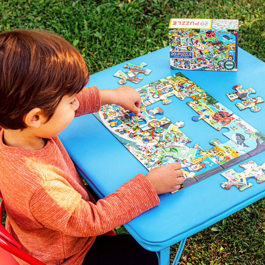 Puzzle 20 piezas Animales en la Ciudad